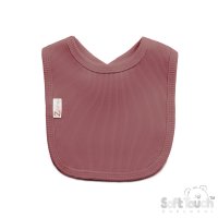 P4500-DR: Deco Rose Ribbed Velcro Bib